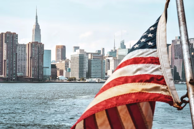 intercambio en estados unidos bandera de usa